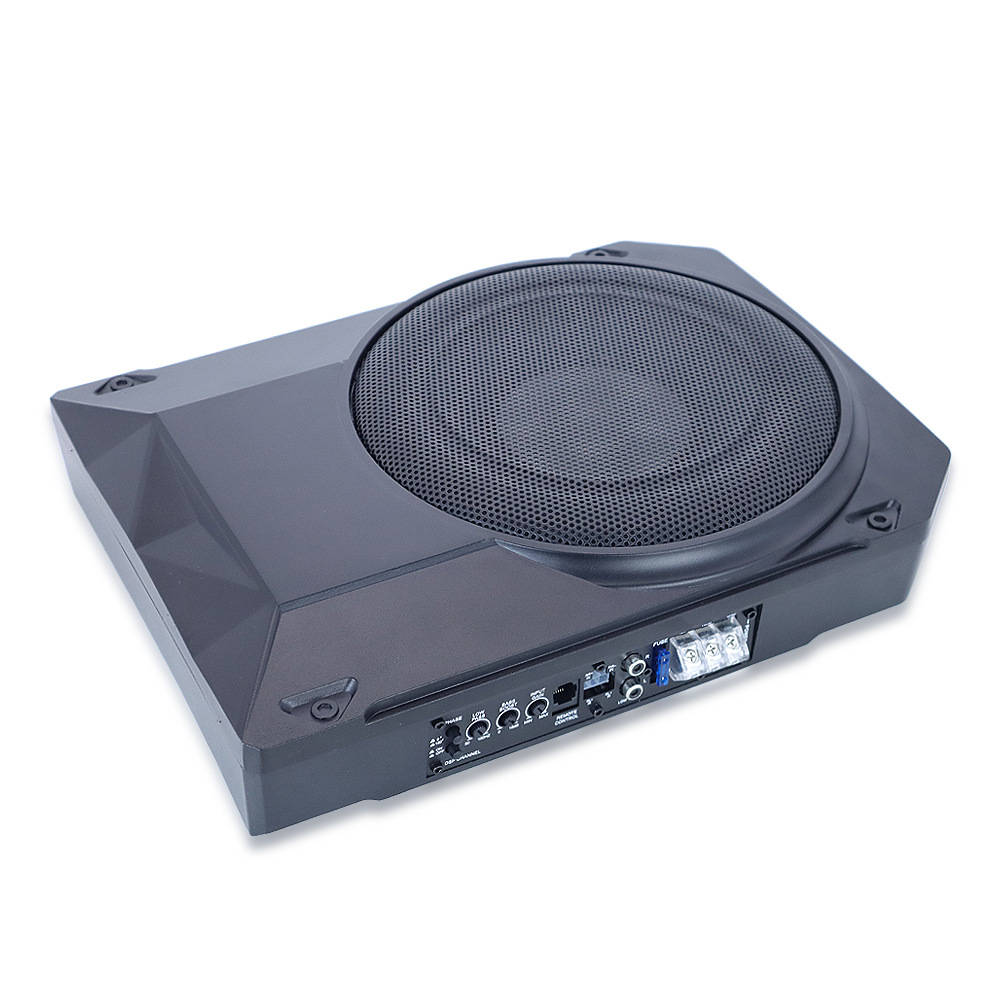 Factory wholesale 10 inch car audio modified small steel gun 12V active high-power ultra-thin car subwoofer