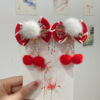 Hair accessory, children's Hanfu with bow, strawberry with butterfly, hairgrip, new collection