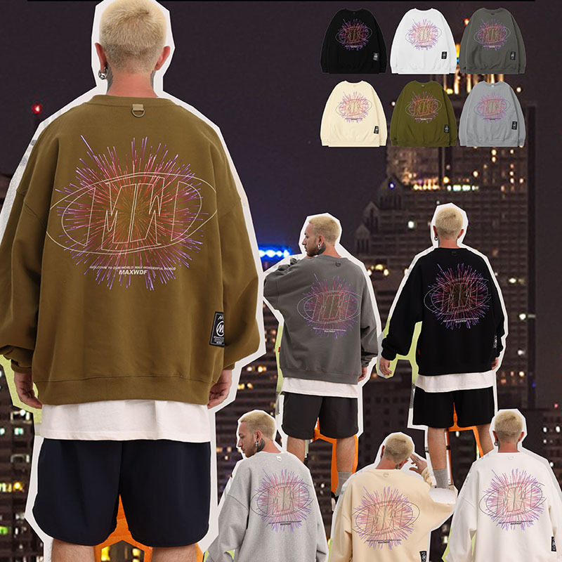Men's Clothing round neck pullover sweatshirt original Dongshankou design couple style heavyweight high street Japanese style_voghion.com