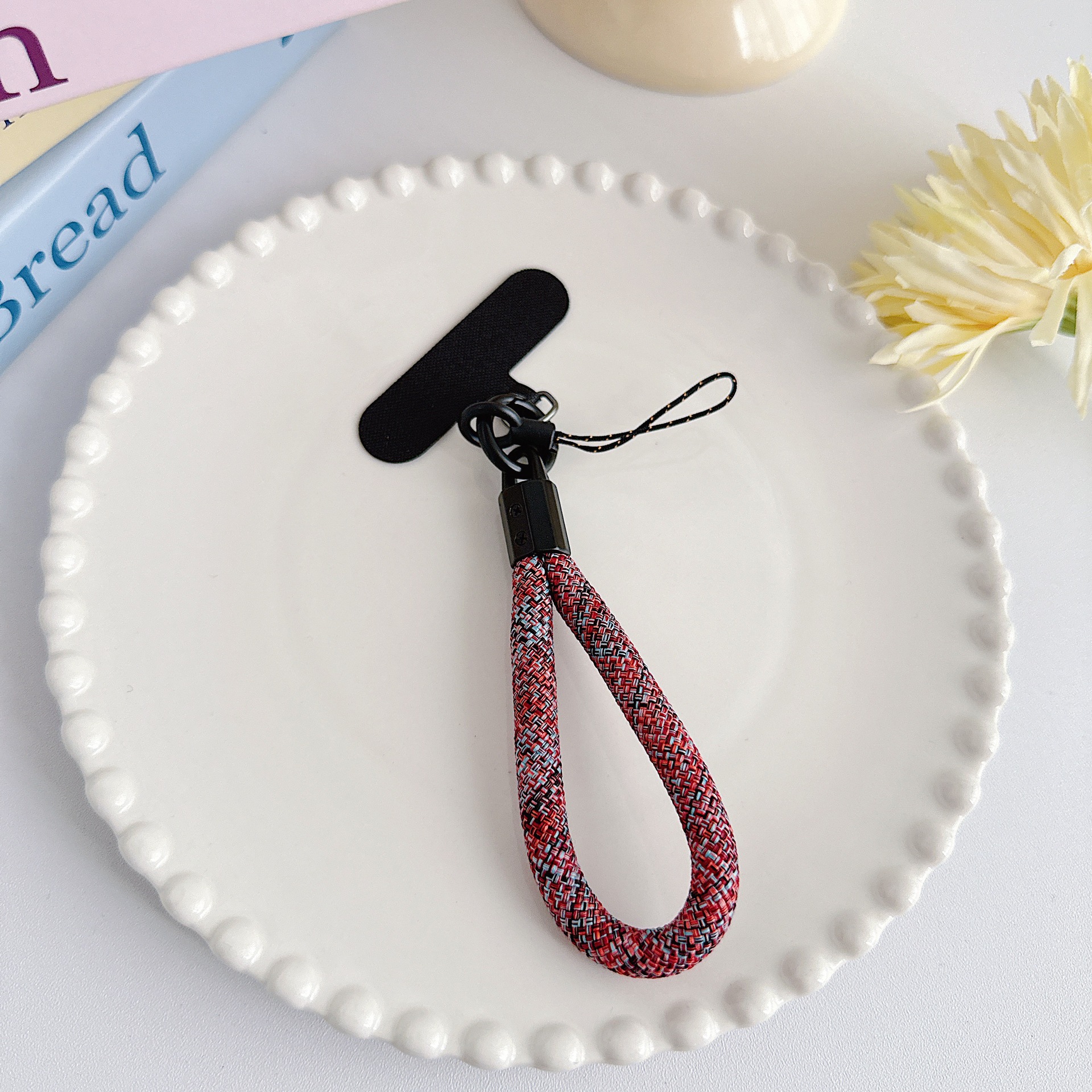 Teléfono móvil de nylon tejido corto con clip multifuncional bolso portátil colgante accesorios colgante universal