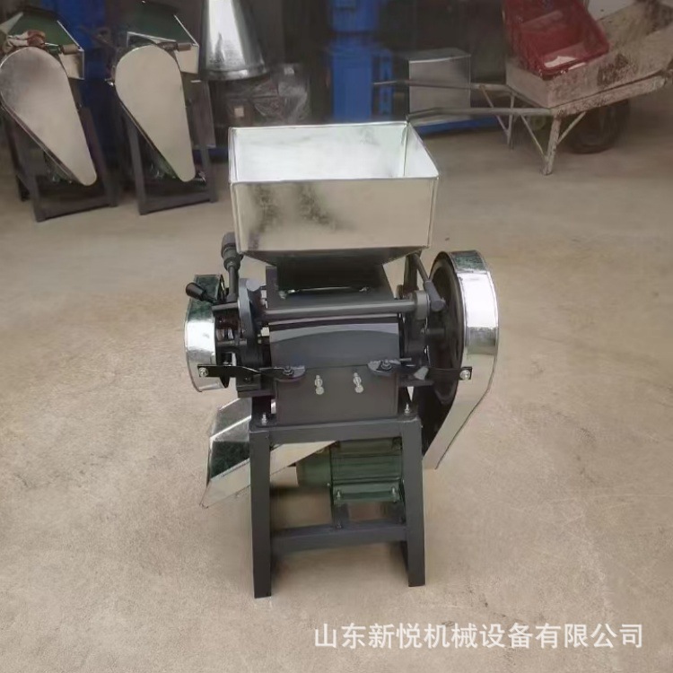 大豆玉米压片机 酒厂用粮食破碎机 小型家用对辊挤扁机
