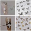 Jewelry, small three dimensional silver nail decoration, gold and silver, 50 pieces