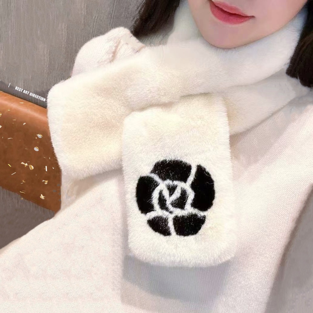 Juego de Bufanda y Orejeras Térmicas de Peluche para Invierno