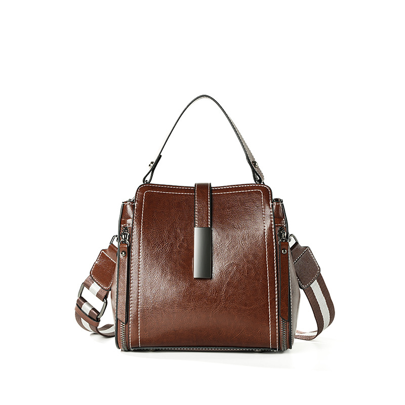 Genuine Leather Women's Crossbody Bag Large Capacity Minimalist Shoulder Bag Versatile High-End Designer Handbag New Arrival - Thumbnail 8