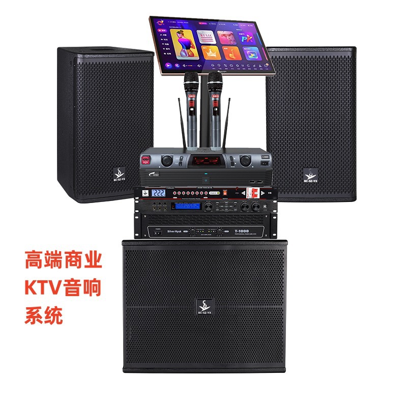 10 pulgadas 12 pulgadas sistema de sonido KTV comercial de alta gama conjunto de caja de bar villa equipo de sonido profesional conjunto completo