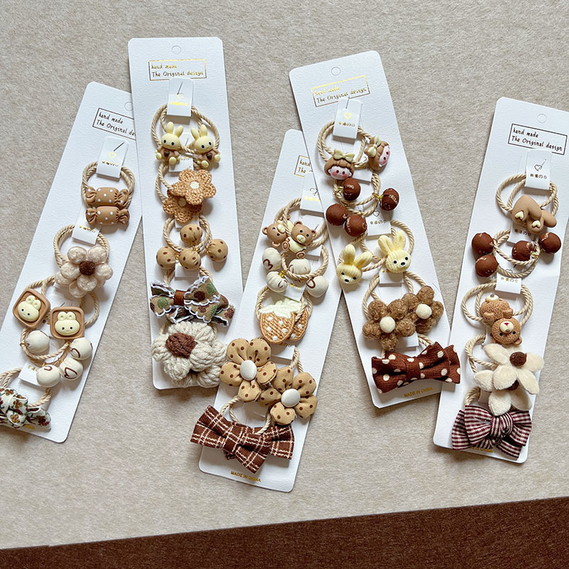 30g Weight Hair Tie Hair Accessories Type Yes Quantity Holiday, Daily Occasion Cartoon Pattern Kid'S Gender Cute Style Kid'S Cute Cartoon Cloth Hair Tie 无