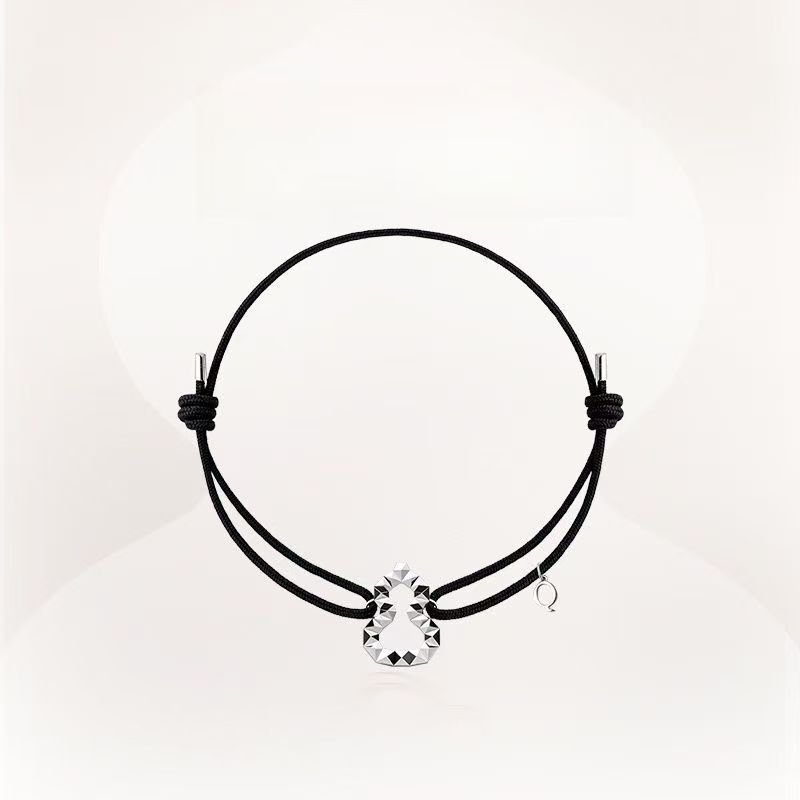 Sl0504 Wang Chuqin's Same Style Niche Gourd Small Black Rope Bracelet Stylish Fashion Handmade Woven Men's Handsome National Style Sl0504 Wang Chuqin's Same Style Niche Gourd Small Black Rope Bracelet Stylish Fashion Handmade Woven Men's Handsome National Style