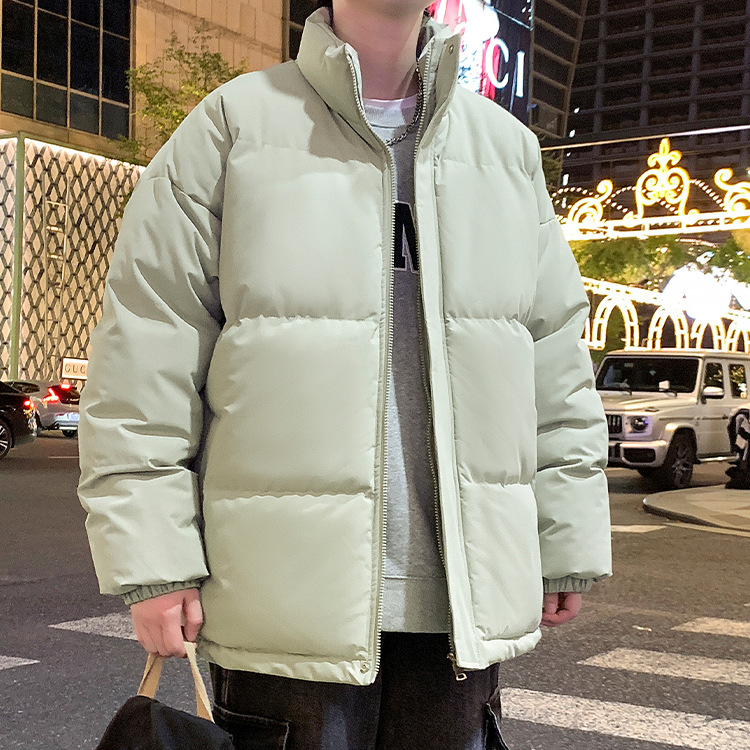 M - 8XL chaqueta de algodón de pluma de tamaño grande para hombres invierno nuevo tipo de chaqueta de algodón grueso para hombres cuello holgado chaqueta de calor coreana de moda