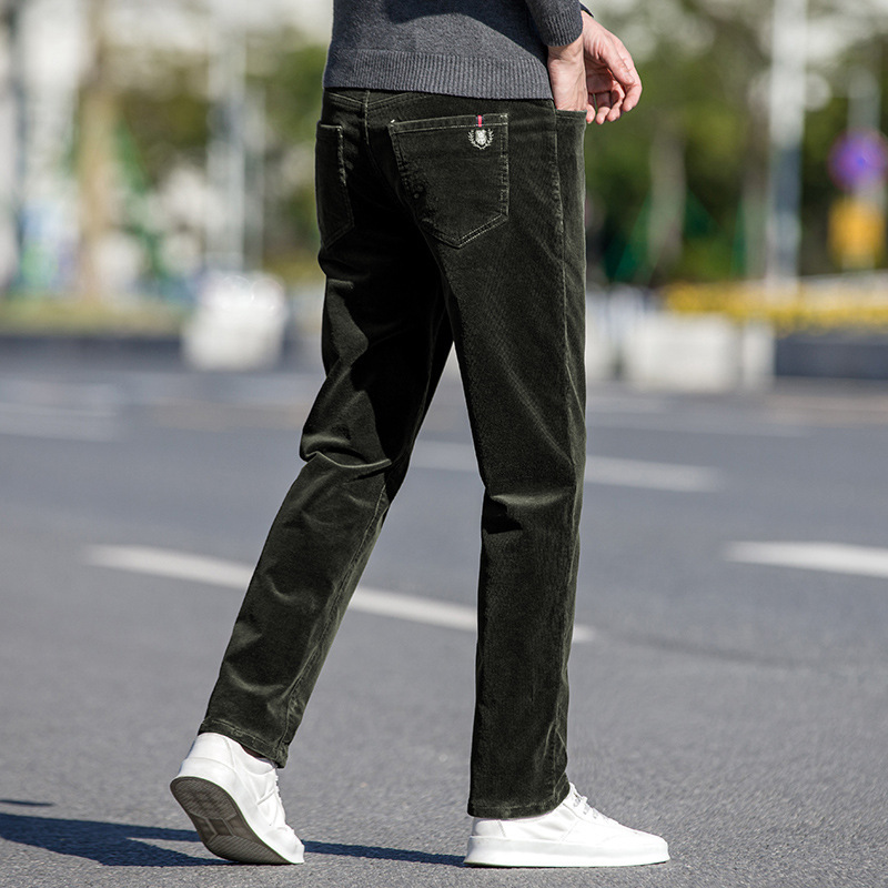 Factory Direct Supply Quality New Spring Men's Corduroy Pants Men's Small Straight Casual Pants