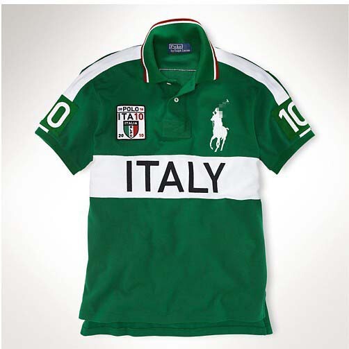 Men's RL Polo Shirt with Embroidered National Flag, Short Sleeve, Turn-Down Collar, Loose Fit, Summer Sports Casual T-Shirt