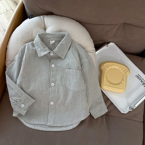 Boys suit 2024 spring new style knitted jacket Korean style shirt and trousers three-piece set for children and middle-aged children dropshipping