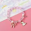 Fresh cute children's rabbit, crystal, beaded bracelet for elementary school students, Korean style, simple and elegant design