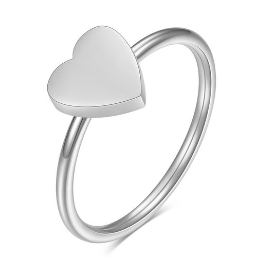 Korean version of ins titanium steel love ring, simple and fashionable stainless steel with laser engraving logo couple ring wholesale