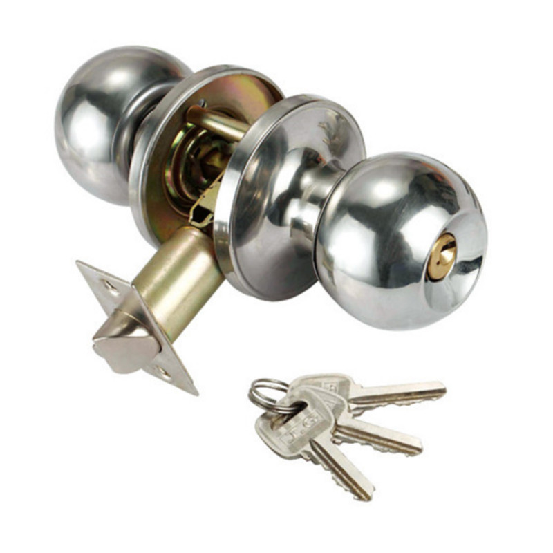 Sur de China 607 fábrica directa de cobre núcleo bola cerradura de acero inoxidable puerta interior cerradura de la puerta baño puerta de madera bola cerradura
