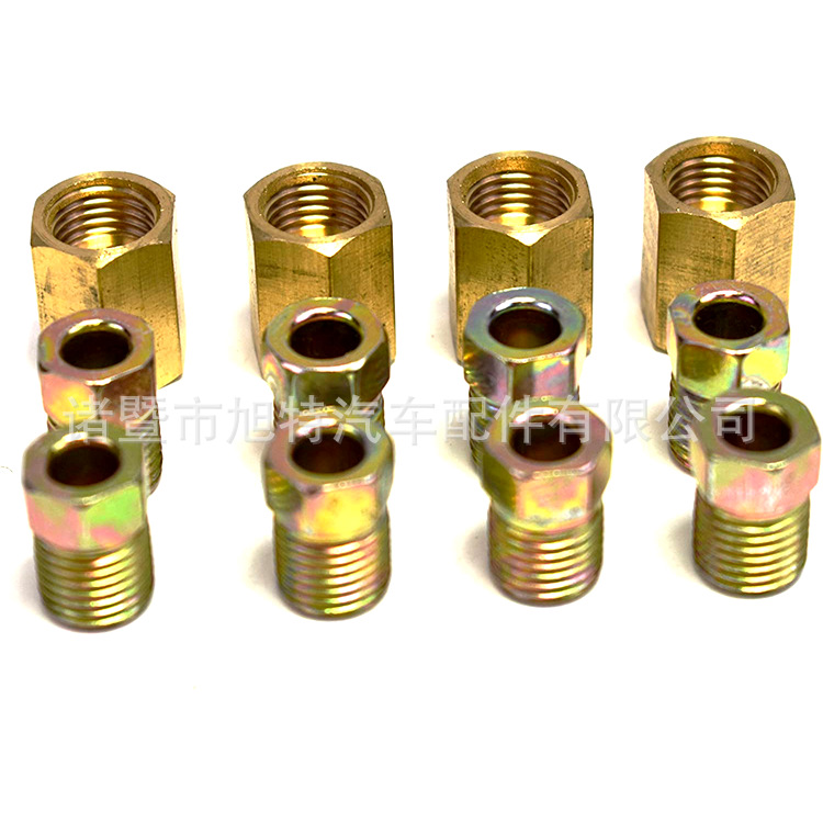 Brake Line Fitting Set 2 Set Combo Pack (Contains 8 Pipe Fittings, 16 Nuts)