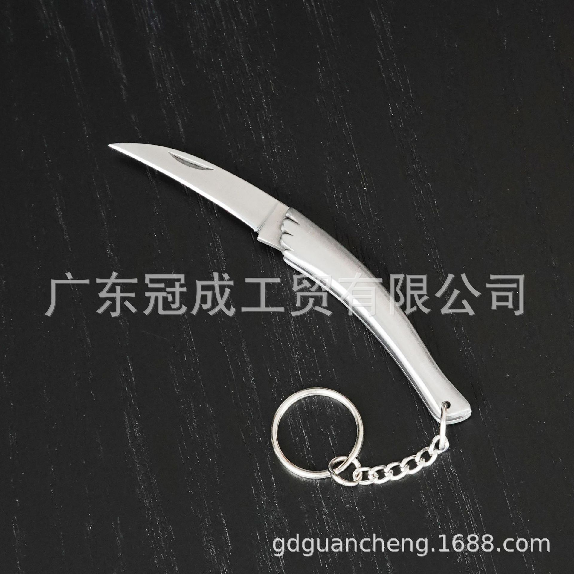 阳江厂家全不锈钢折叠小刀钥匙扣水果刀野营多用小可折叠户外便携