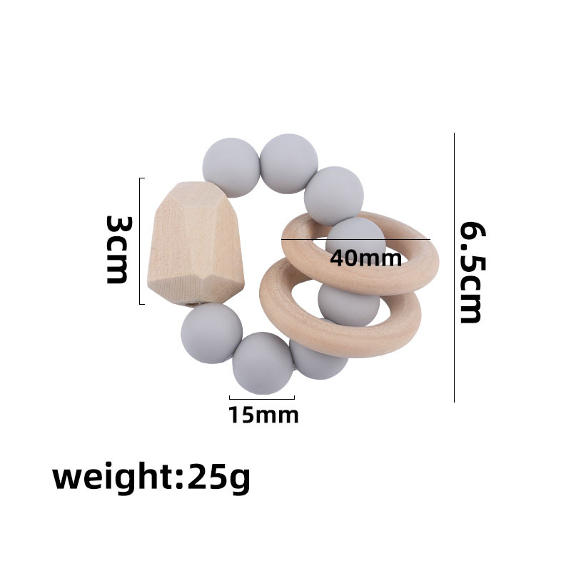 Productos para bebés mordedor de silicona nuevo bebé dientes juguetes de madera DIY mordedor Amazon AliExpress