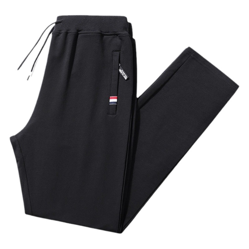 Pantalones casuales de algodón puro de talla extra grande para hombre, estilo delgado, pantalones jogger de talla grande, pantalones largos extragrandes de exportación, pantalones deportivos de moda para hombre.