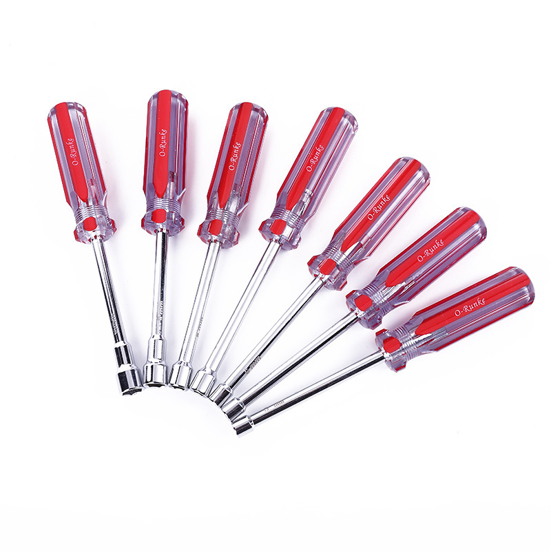Color Strip Handle 6-Corner Nut Driver 5.5 External Hexagonal Socket Screwdriver Wrench M3 4 5 6 7 8 10mm Batch