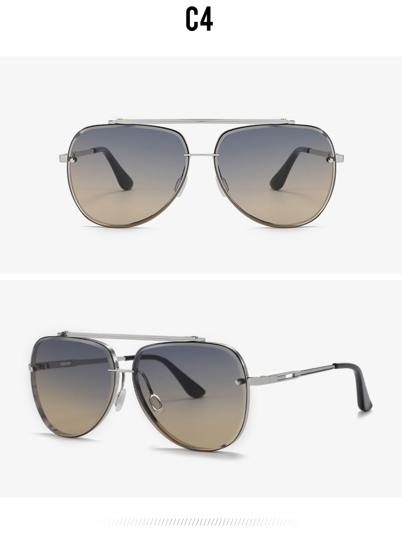 Full Frame Glasses Structure Sunglasses Classification Streetwear Geometric PC UV400 Protection Round Frame Full Frame Men's Sunglasses