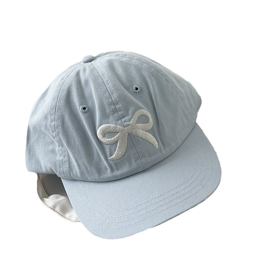 Ins nicho plano de arco bordado gorra de lengua de mujer primavera nueva versión coreana de la calle de la gorra de béisbol flexible superior