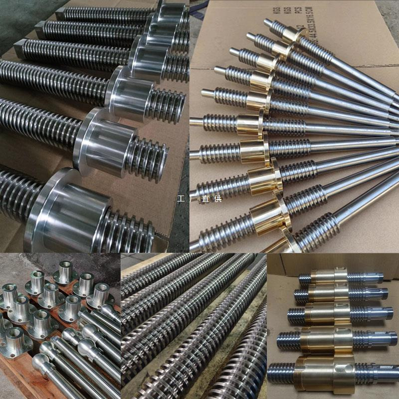 定 做梯形丝杆螺杆T型t型丝杠铜螺母不锈钢左右旋正反多头螺纹