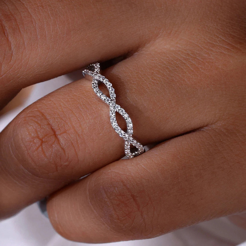 All Seasons Season Women's Gender Wholesale Jewelry Elegant Modern Style Geometric Copper Zircon Rings
