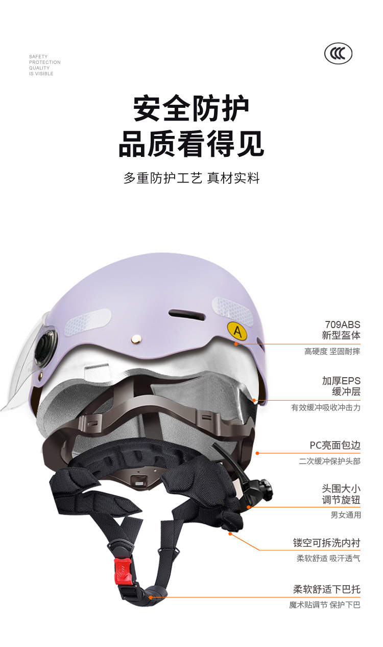 Foreign trade style electric motorcycle helmet, men's electric scooter half helmet, women's all-season sun protection safety helmet