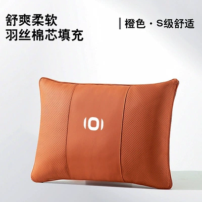 Headrest — Pillow A05Q05 Lumbar Support A06 - 1-orange-lumbar-support-lumbar-support-and-quilt-two-in-one