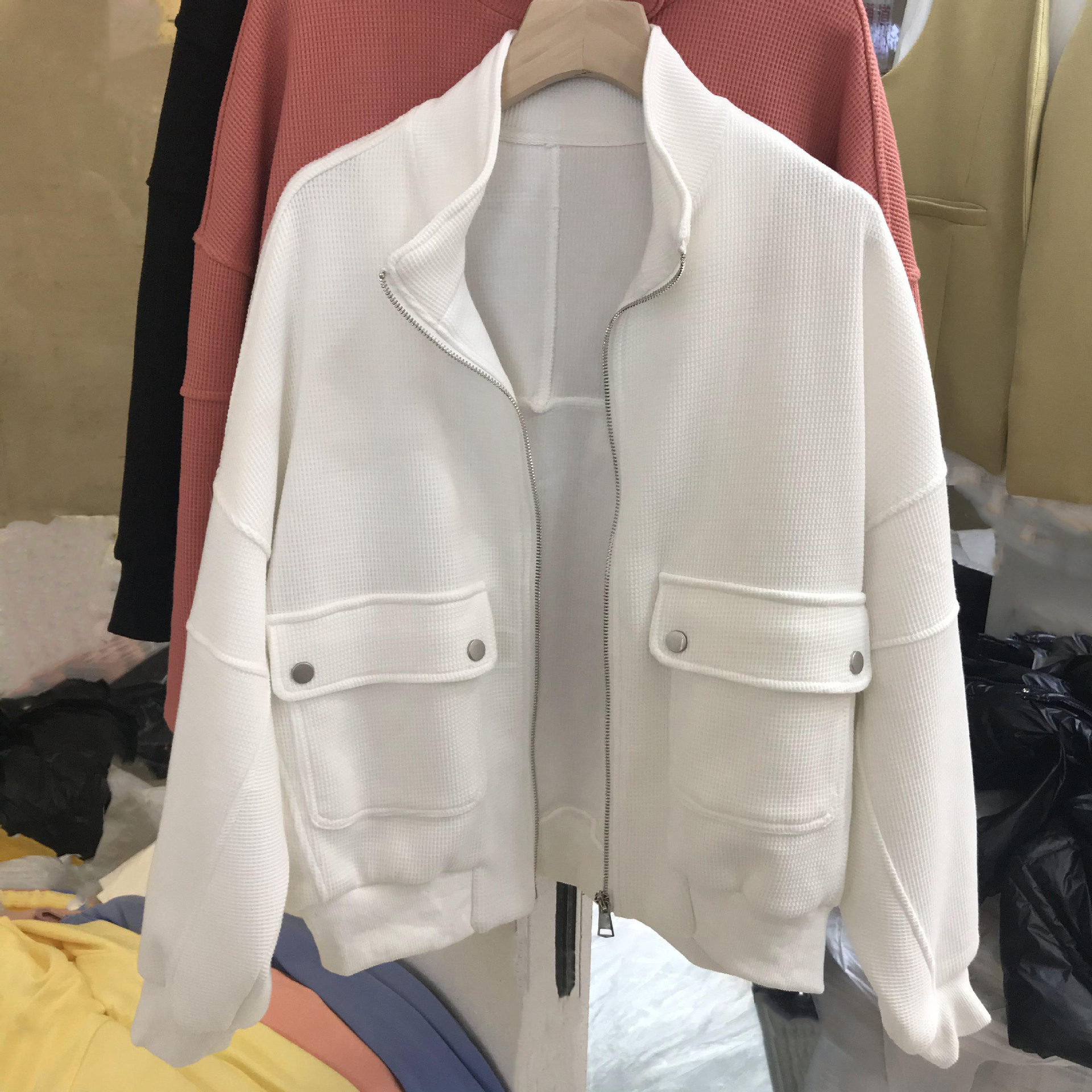 棒球服立领外套2021新款女装春秋开衫卫衣显瘦夹克衫长袖减龄潮流