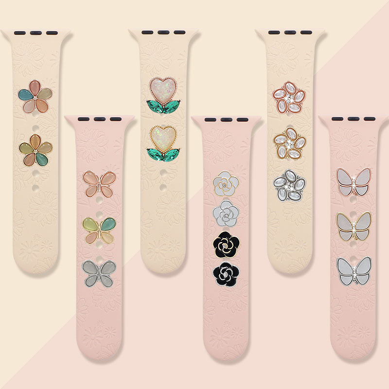Applies to apple watch watch watch Universal Silicone Strap Decorative Nails Applies to apple watch watch watch Universal Silicone Strap Decorative Nails