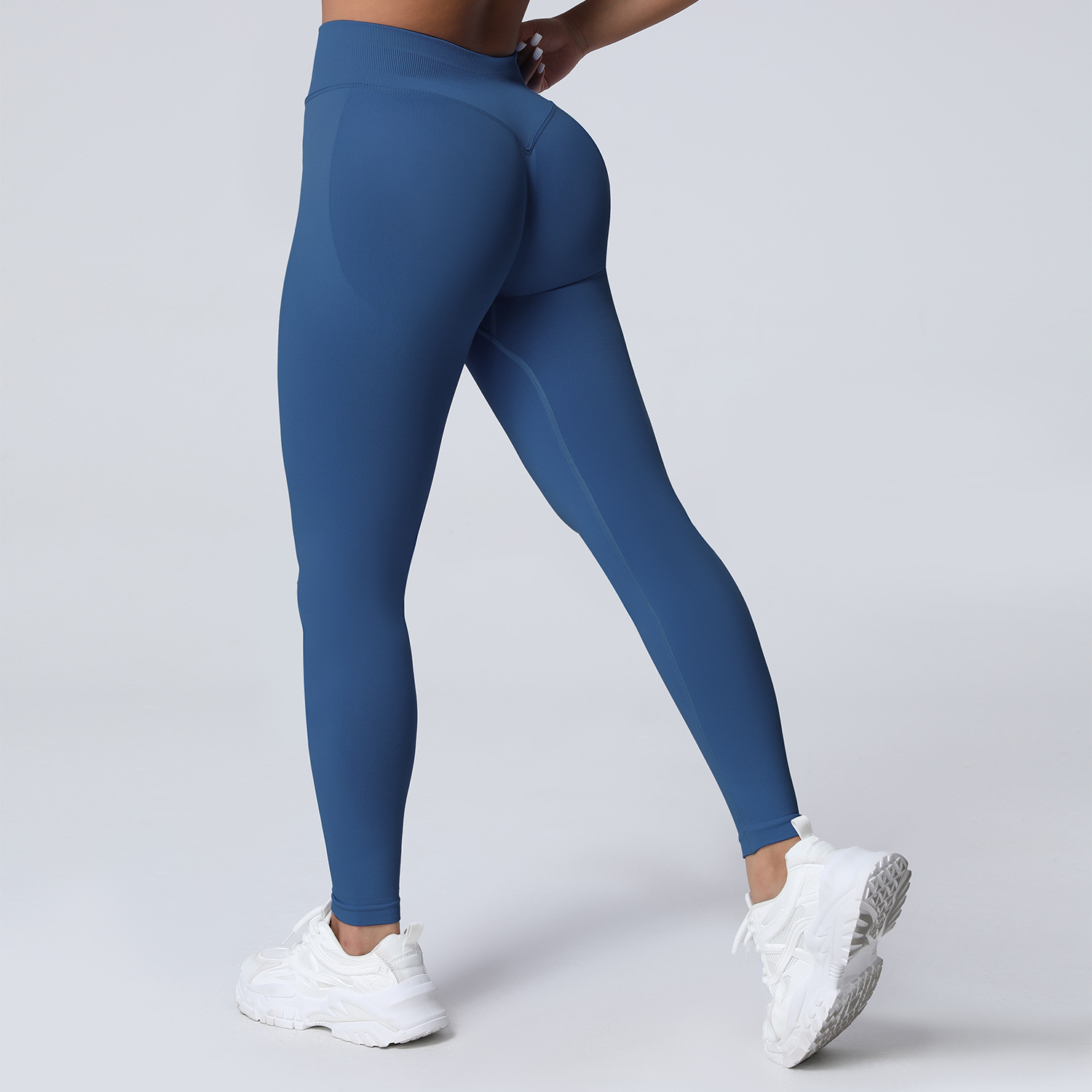 Amazon sin costuras matte pantalones de gimnasio de cintura alta mel mel mel melon elevación de cadera ajustado pantalones deportivos de secado rápido para correr pantalones de calzado