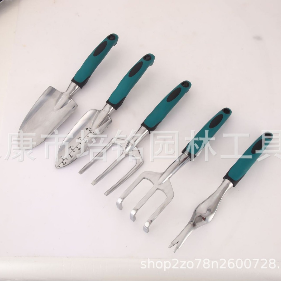Fábrica directa transfronteriza Amazon venta caliente 5 piezas de herramientas de jardinería de aleación de aluminio conjunto de una venta