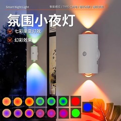 新しい RGB センサーライト人体センサーライトスマート充電赤外線カラー壁磁気 LED ナイトライト