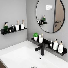 Bathroom storage rack without punching, bathroom mirror front rack, wall-mounted washbasin faucet rack, multi-functional kitchen storage rack