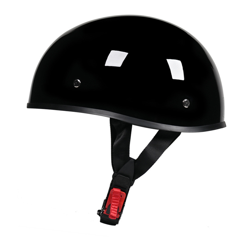 Casco pequeño, casco para scooter, medio casco no-motociclista, casco para hombre y mujer, casco retro ligero para motocicleta para todas las estaciones