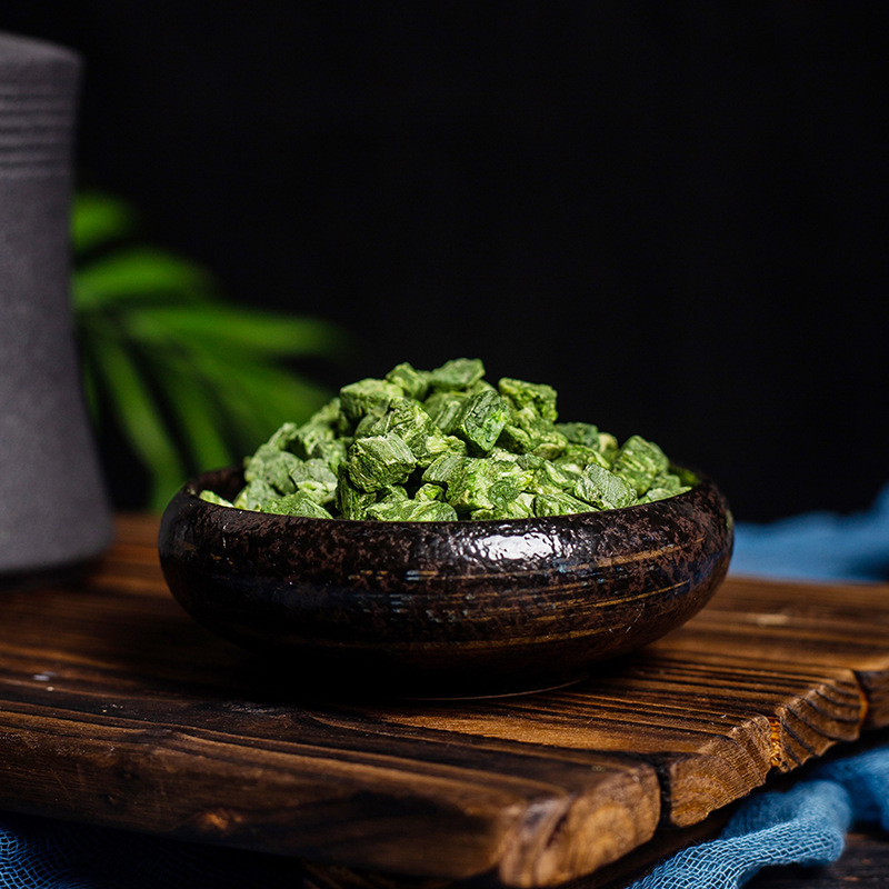 冻干菠菜丁即食用脱水蔬菜方便面食品虾粮菠菜锭干粒万年青菜干|undefined