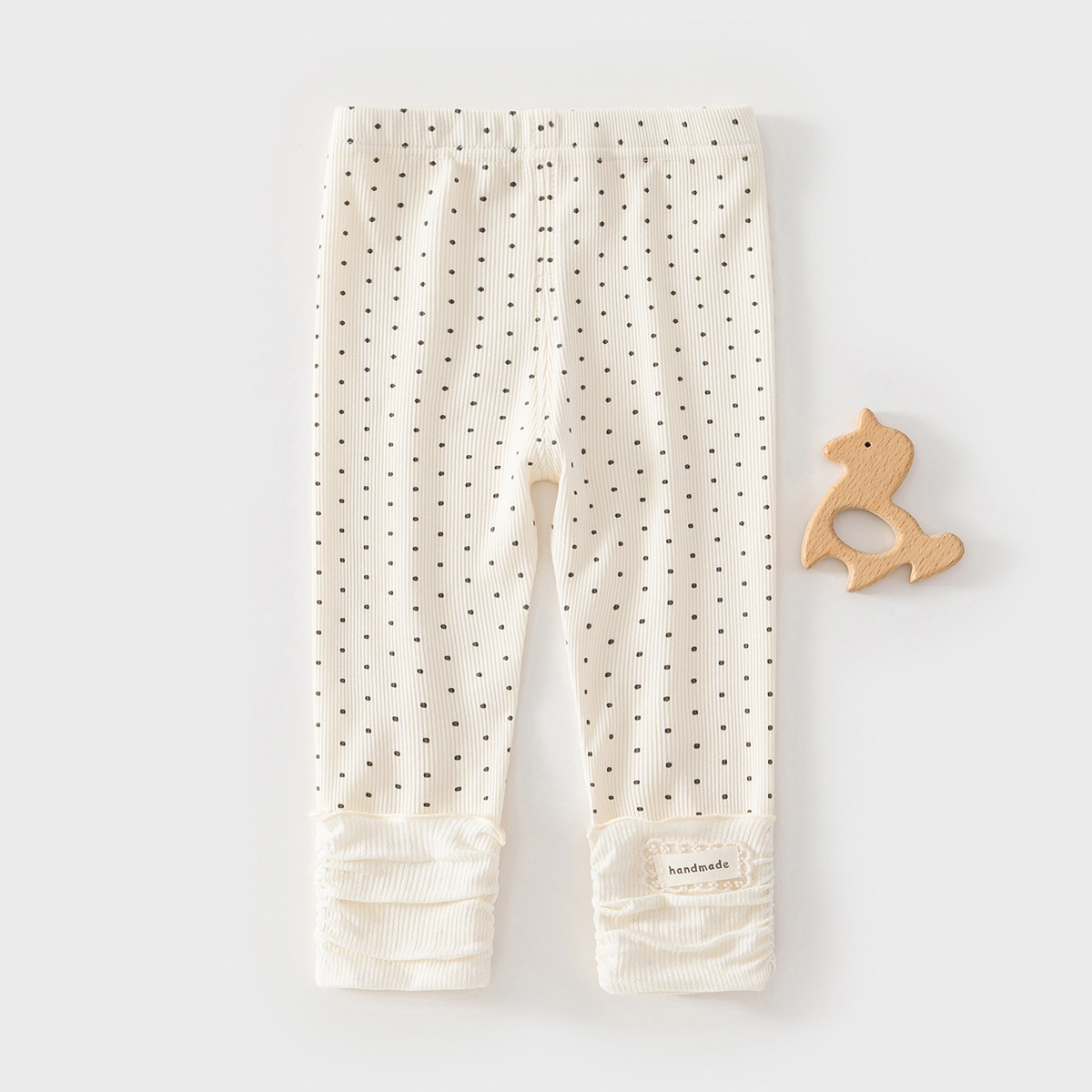Leggings niñas leggings de primavera bebés leggings niñas leggings niños pantalones dulces ondulados pantalones de agujero universal