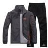 Gray (gray jacket with black pants)