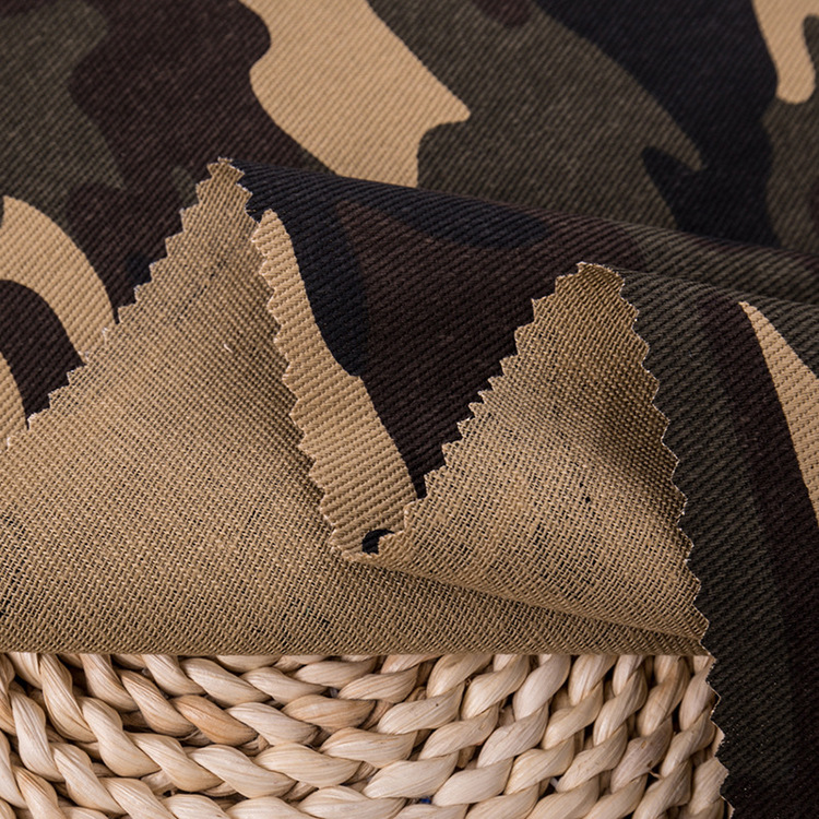 Impresión tejida 230gsm 100% algodón uniforme tela de camuflaje