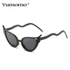 Brand sunglasses hip-hop style, cat's eye, European style, simple and elegant design, 2 carat, internet celebrity