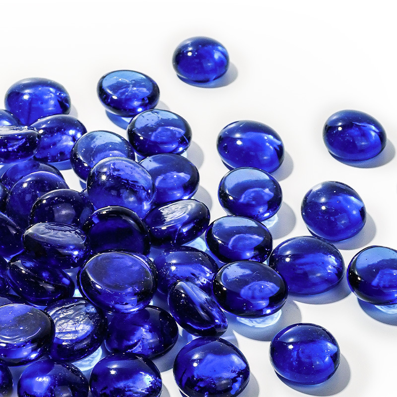 Arena de vidrio azul marino, cuentas de vidrio de colores, arena decorativa para acuarios, arena decorativa para plantas acuáticas, transfronterizo