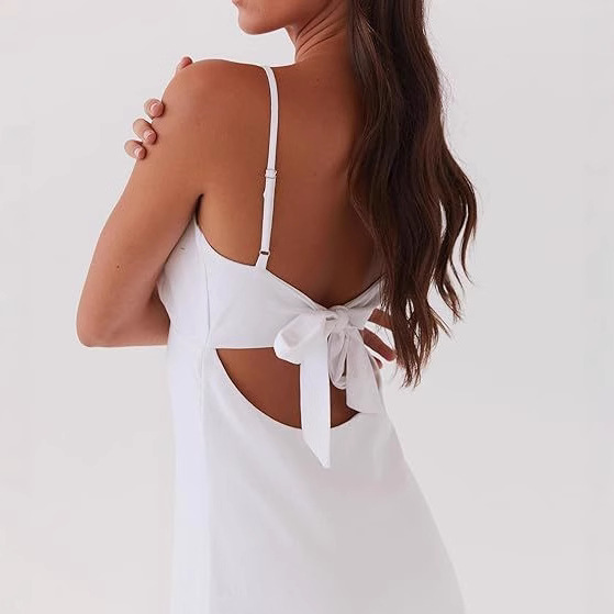 2024 Summer European and American Foreign Trade Amazon Cross-border Women's V-neck Strap Sexy Spice Sling Strap dress