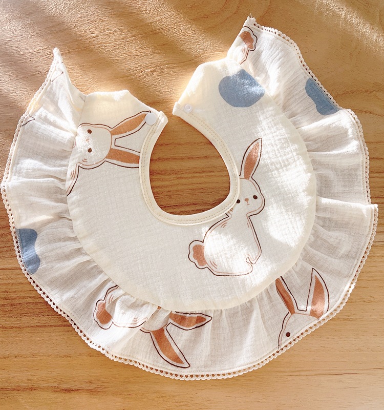 Babecera de algodón para bebés y bebés, toalla de saliva impermeable, toalla de almohadilla de leche anti-vomitación, bolsillo de comida, otoño y invierno