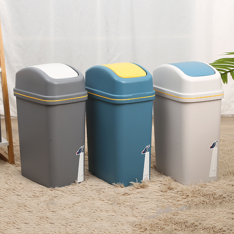 スイング蓋トイレゴミ箱家庭用リビングルーム寝室キッチンスリットフリップ蓋厚みのある正方形の紙バスケットメーカー卸売|undefined