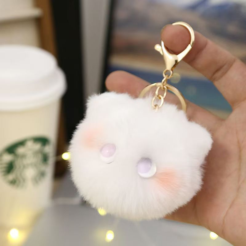 Gato de carbón nuevo colgante de peluche hecho a mano gatos ligeros llaveros lindos bolsas escolares colgante regalo creativo