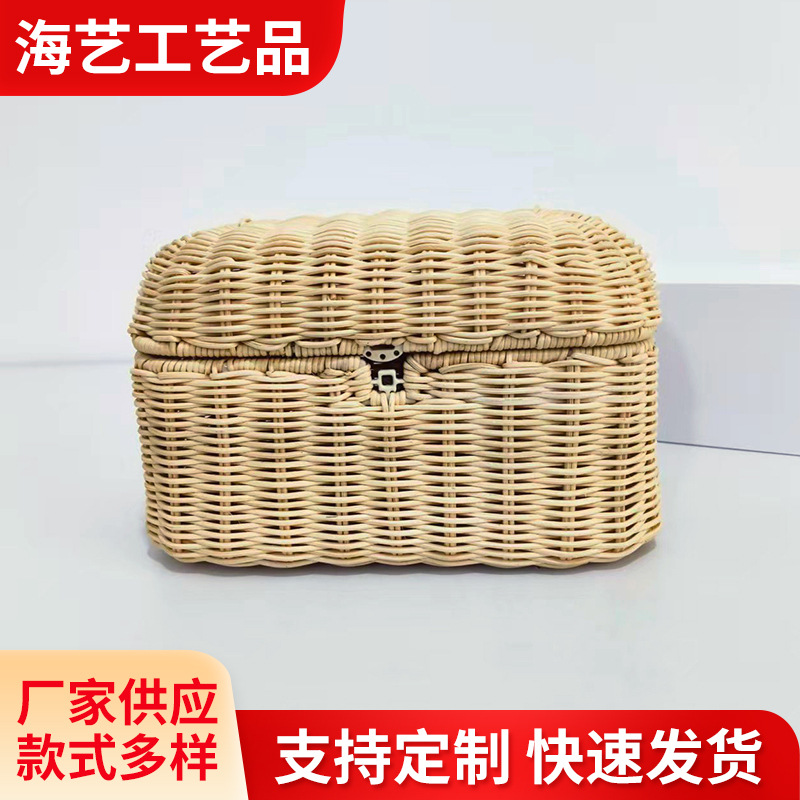 创意新款女士藤编单肩包大容量度假风编织包女士斜挎包半成品加工