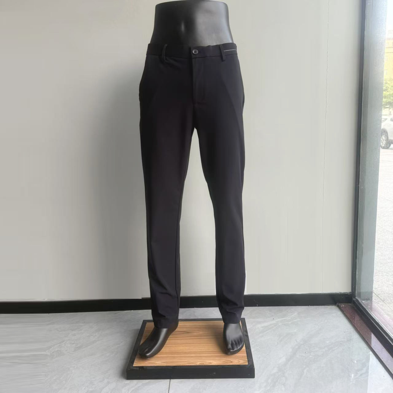 Spring and Summer Simple Business Gentleman Lightweight Six-Dimensional Stretch Casual Pants for Men Smooth Breathable Slim Fit Micro-Elastic Straight Pants for Men