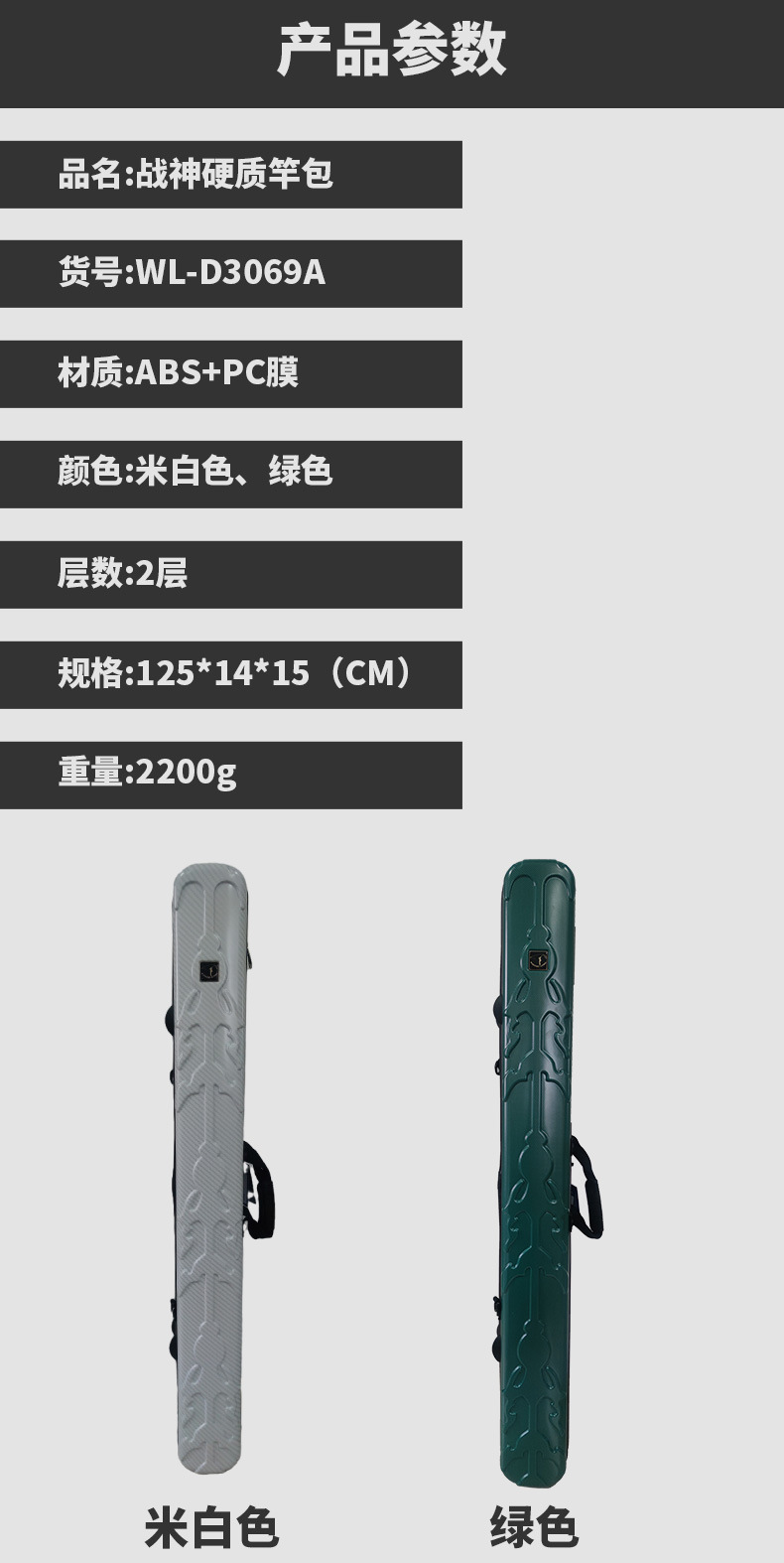 Túi đựng cần câu cứng PC 1.3m chống nước cho cần thủ chi tiết 16