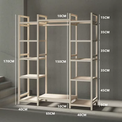 Display Storage Rack, Child seat shed - off-white-e-style-l145cm-w40cm-h170cm-default-item
